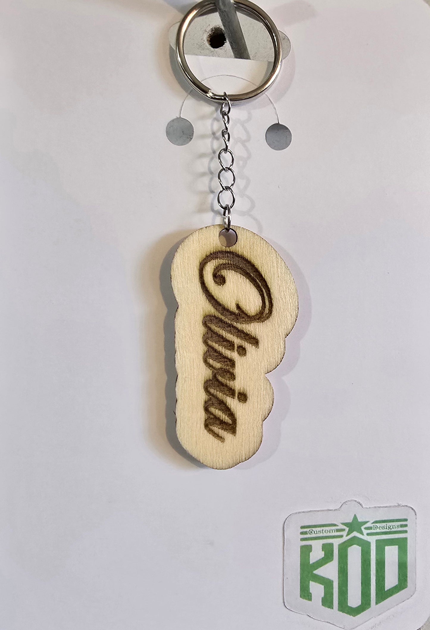 Wooden name keychains