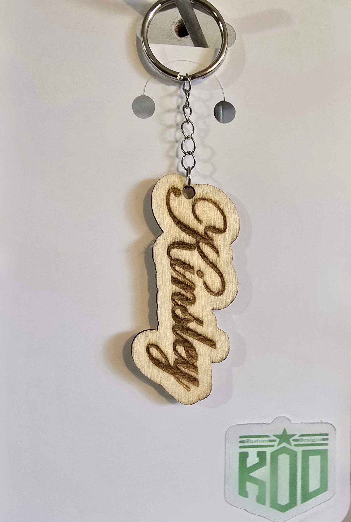 Wooden name keychains