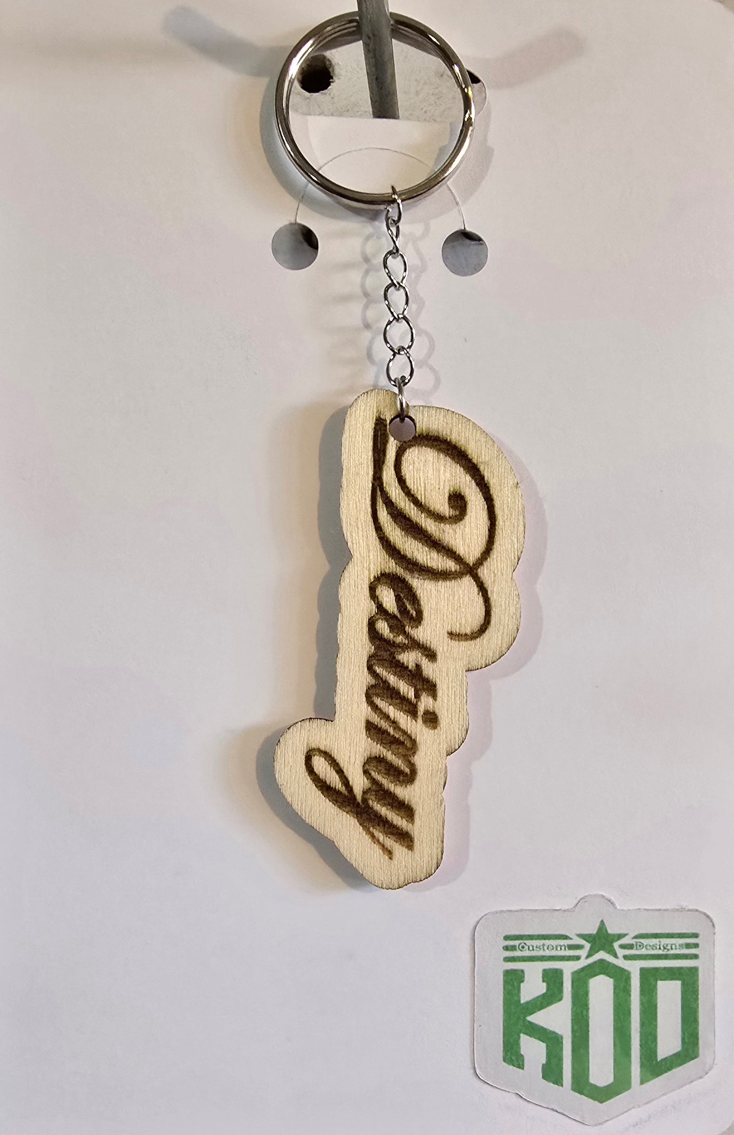 Wooden name keychains